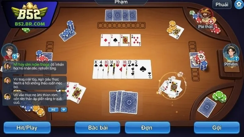 Trải nghiệm chơi phỏm B52 với lối chơi mượt mà
